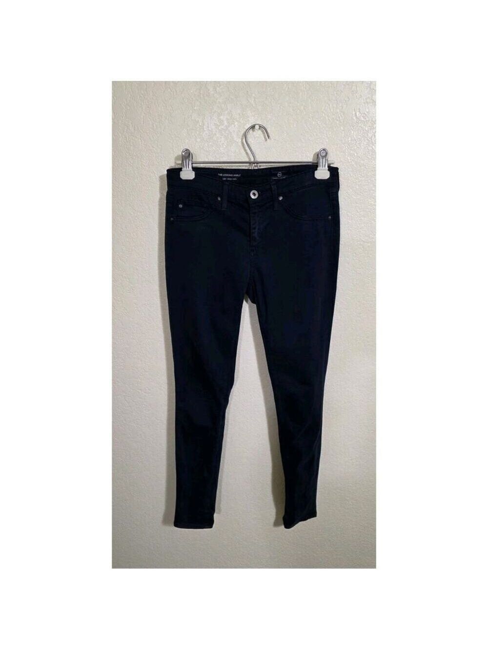 AG Adriano Goldschmied The Skinny Legging Ankle Navy Cigarette Pants size 25R